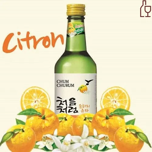 alt text: Chai rượu soju hương chanh